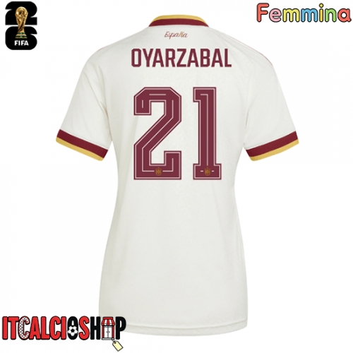 Spagna Mikel Oyarzabal #21 Seconda Maglia Femmina Mondiali 2026 Manica Corta